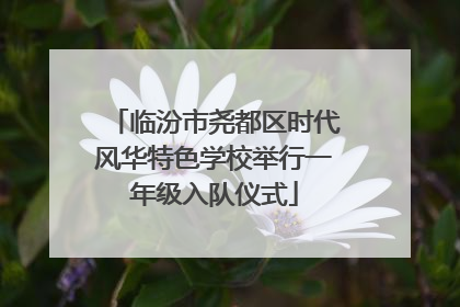 临汾市尧都区时代风华特色学校举行一年级入队仪式